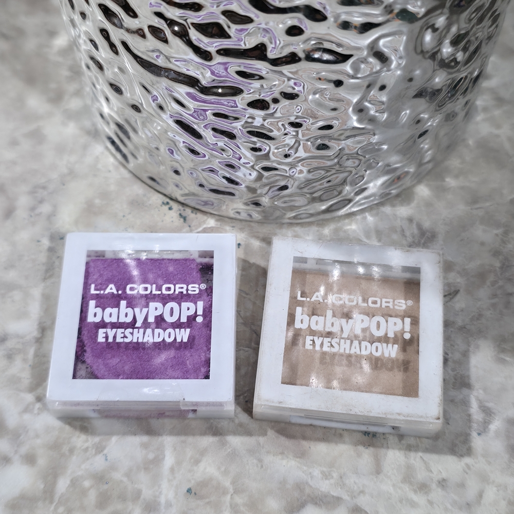 L.A. Colors Baby Pop Eyeshadow Duo in Purple Rain And Nude Shimmer